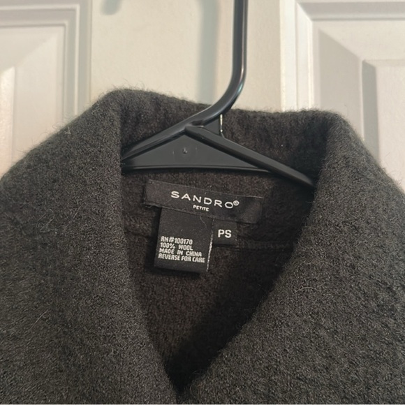 Sandro Wool Peplum Military Jacket Size Small Petite - Picture 2 of 12